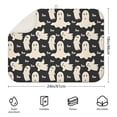 thumbnail image 2 of Black Halloween Ghosts with Boo Dish Drying Mat for Kitchen 1 Pack, Ultra Absorbent Microfiber Dishes Drainer Mats,18x24in(46x61cm), 2 of 4