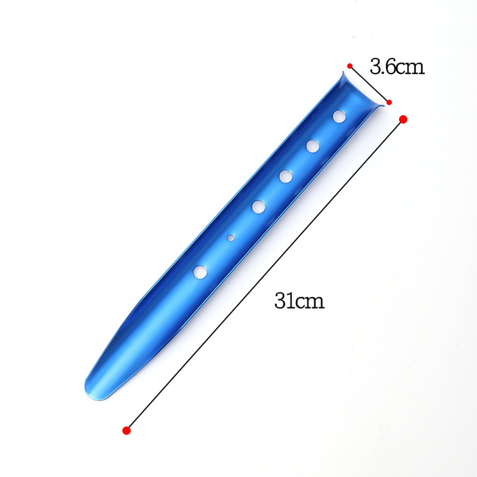 SIELUNO Outdoor Snow Sand Tent Stakes Pegs, Aluminum U Shaped Lightweight Tent Nails, Tent Accessories-Gold-31cm