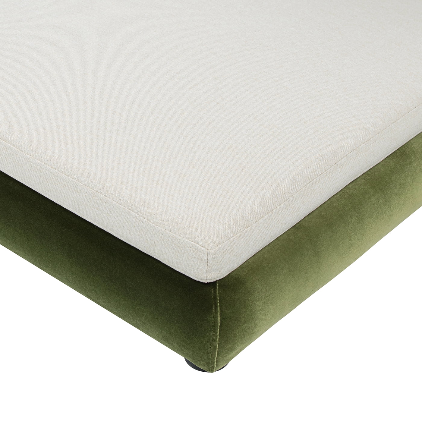 Roman Upholstered Small to Medium Pet Bed Dog or Cat, Olive Green Performance Velvet