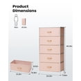 thumbnail image 6 of Pellebant Pink 5 Drawer Vertical Dresser Storage Tower Chest, 6 of 8