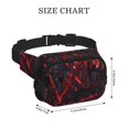 thumbnail image 4 of Balery Cyberpunk Cityscape Lights Mochila Cinturón para Mujeres y Hombres, Bolsa de Cintura Impermeable de Doble Capa con Correa, 4 of 9