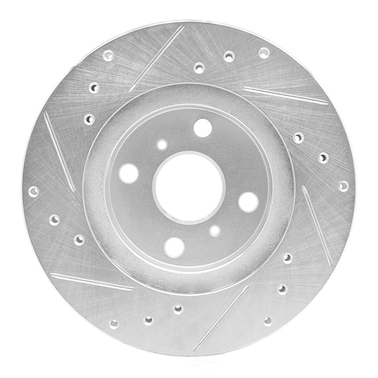 Dynamic Friction Company 631-76032R DFC Brake Rotor - Drilled And Slotted - Silver