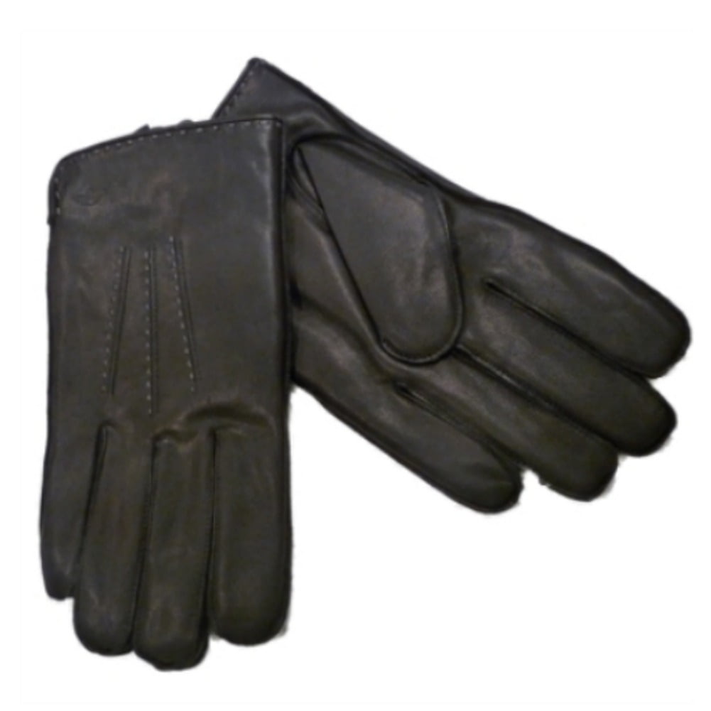 Dockers Mens Black Genuine Leather Gloves Micro Terry Lined XL