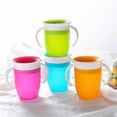 thumbnail image 2 of (Green)1Pc 360 baby cups can be rotated magic cup baby learning drinking cup leakproof child water, 2 of 4