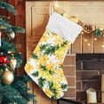 thumbnail image 6 of SKYSONIC Tropical Yellow Flowers Christmas Stockings Personalized Large Christmas Stocking Cute Snowflake Stockings 18 Inch Xmas Stocking for Xmas Decorations Xmas Gifts 2P, 6 of 7