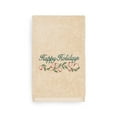 thumbnail image 2 of Authentic Hotel and Spa  Turkish Cotton Happy Holidays Beige Hand Towel, 2 of 2