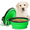 Green, variant on Chef Kitty Collapsible Dog Bowl, Portable Travel Food & Water Bowl with Carabiner for Dogs & Cats, Green