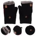thumbnail image 4 of 1 Paire de Gants Chauds d'Hiver pour Femmes Gants à Rabat Gants d'Hiver Gants Adorables, 4 of 5