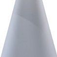 thumbnail image 3 of 22 Inch Outdoor, Aluminum Side Table with Cone Shaped Base, White, 3 of 4