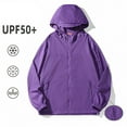 thumbnail image 4 of Jacket Men Purple Fishing Lightweight Plain Pullover UPF 50+ Sun Protection Long Sleeve Clothes for Men, 4 of 6