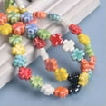 thumbnail image 3 of U8MO 10pcs Cross Flower 12mm Shiny Ceramic Porcelain Loose Beads For Jewelry Making-Gray, 3 of 4