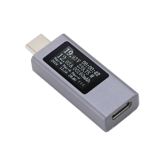 Probador USB ANGGREK Amperímetro Voltímetro Digital A Prueba de Polvo 0-12A