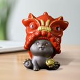 thumbnail image 2 of de dibujos animados Feng Shui para ahorrar dinero, de cerámica, té, mascota para guardería, de cumpleaños, decoración para hogar, rojo mayimx Hucha, 2 of 8