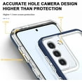 thumbnail image 5 of Case for Samsung Galaxy S22, Slim Thin Soft TPU Bumper & Hard PC Transparent Back Shockproof Scratch Resistant Protective Phone Case for Samsung Galaxy S22 (Blue), 5 of 15