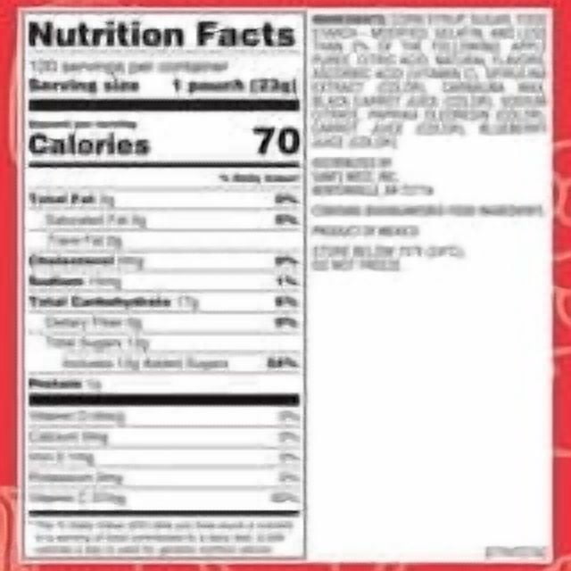 Fruity Snacks, 0.8 oz., 100 pk.