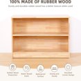 Rubber Wood Montessori Shelf and Toy Storage 35.4" L Solid Wood