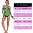 thumbnail image 3 of joogoo Womens UPF 50+ Sun Shirts Green Circle Pattern Long Sleeve UV Protection Rash Guard Tops M, 3 of 7