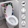 thumbnail image 4 of HELLHERO Polyester Toilet Lid Covers for Bathroom Accessories Christmas Toilet Seat Cover Set with Fits All Toilet Shapes 2-Piece, Easter, 4 of 8