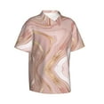 thumbnail image 3 of Xecao Rose Gold Glitter Splatter print Hawaiian shirt - a stylish short-sleeve button-down for men, perfect for casual beach and tropical outings., 3 of 9