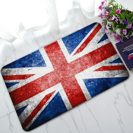 Phfzk British Flag Doormat Union Jack Flag Vintage Style Doormat