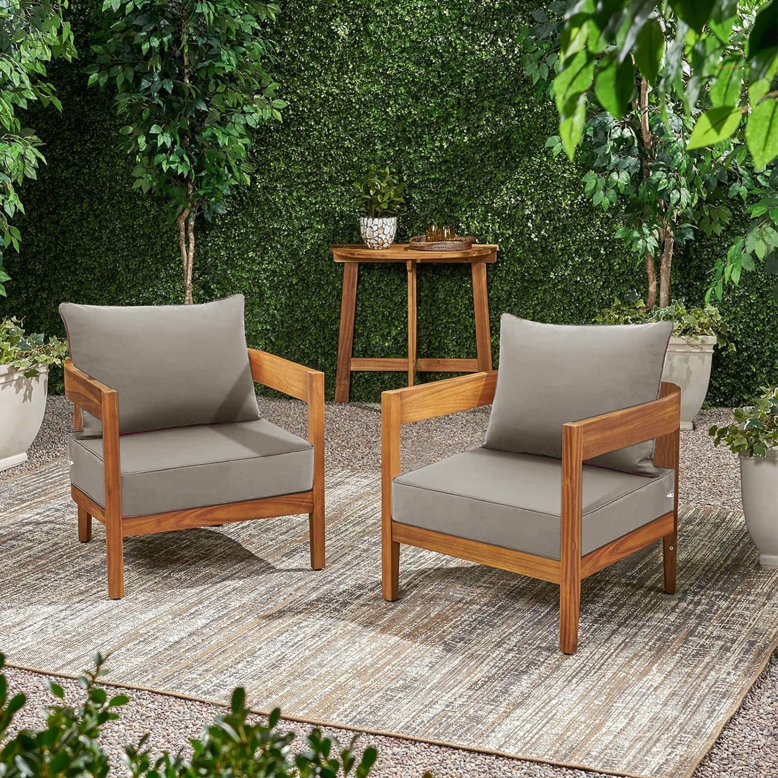 XXLYY Outdoor Cushions for Patio Furniture, Waterproof Deep Seat Cushions Set , 24*24 In Outdoor Chair Replacement Cushions with Removable Cover for Chair Sofa Couch