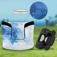 thumbnail image 6 of Haosy Blue and White Geometric Golf Mallet Putter Cover Strong Magnetic Leather Golf Club Headcover Closure, 6 of 7