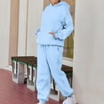 thumbnail image 2 of Women's 2 Piece Outfits Hoodie Sweatsuit Sets Oversized Sweatshirt With Pockets And Jogger Sweatpants, Soft And Comfortable Fabric Drawstring Design For Adjustable Fit, Great For, 2 of 5