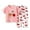 Pink-A, variant on LRen Boys Outfits Graphic Print Short Sleeved T Shirt Set Round Neck Everyday Stretch-Fit Activewear Set Back To School Clothes,18-24 Months