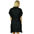 thumbnail image 5 of Bimba Women Cotton Kaftan With Pom Pom Tassels Short Caftan Beach Coverup, 5 of 6