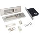 thumbnail image 5 of Cerradura de puerta corredera Cerradura de puerta corredera de bolsillo con pestillo empotrado invisible para hardware de muebles de madera Plata kaili Sencillez, 5 of 5