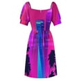 thumbnail image 5 of Synthwave Neon City: Miami Vice Sleeveless Dress beach outfits for women elegant party dress for women 2024, 5 of 6