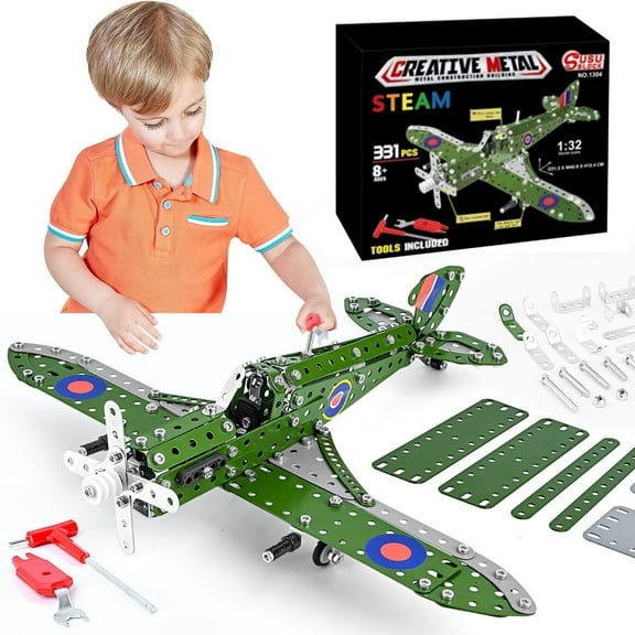 Vikszoy Car Toys for Kids Building Metal Model Kits STEM Building Toys Model Car Kits For Boys 8-12 Erector Set Car Metal Building Blocks For Kids Boys 8 9 10 11 12-16 Years Old
