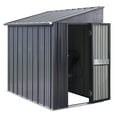 thumbnail image 7 of VEIKOUS 6ft x 4 ft Lean-to Storage Shed, Utility Tool Patio Storage House 24 sq ft w/Lockable Door for Backyard & Garden, Grey, 7 of 7