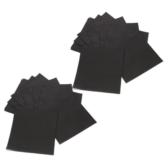 Kallory 60PCS Disposable Paper Napkins for Parties Weddings Black