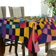 thumbnail image 5 of Yayeee Tablecloths 54" x 72" Rectangle Wrinkle Resistant Party Table Cover, Colorful Wavy Plaid, 5 of 8
