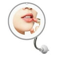 thumbnail image 2 of Espejo de maquillaje con luz LED y cuello de cisne flexible, aumento de 10x, espejo de tocador con aumento para baño y ventosa, giro de 360 ​​grados, luz diurna, batería, 2 of 5