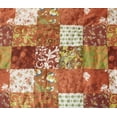 thumbnail image 4 of Chezmoi Collection Leilani 3-Piece Boho Washed Cotton Comforter Set Full Size - Bohemian Bedding Set Orange Green White Floral Printed Patchwork Lightweight Comforter for All Season, 4 of 9