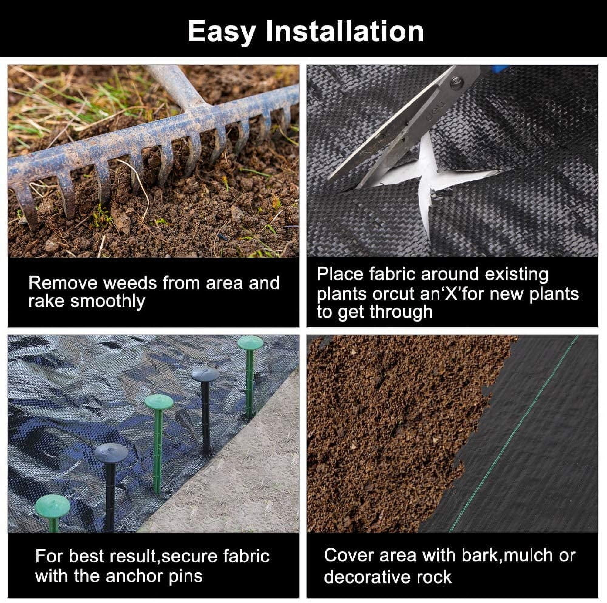 Zimtown 3 x 300 ft Landscape Fabric, Ground Cover Weed Barrier