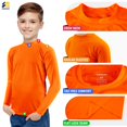 thumbnail image 3 of Camiseta Rash Guard Smarash para niños con protección solar UPF50+, naranja neón, 3 of 6