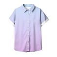 thumbnail image 5 of Hot days, bold styles Olyvenn Going Out Tops for Women Short Sleeve V Neck Button Down Shirts 2025 Casual Business Gradient Basic Summer Shirt Purple S, 5 of 5