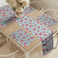 thumbnail image 2 of Ambesonne Watermelon Table Runner & Placemats, Delicious Fruit Summer, Placemat 4 pcs + Runner 16"x72", Avocado Green Pink, 2 of 2