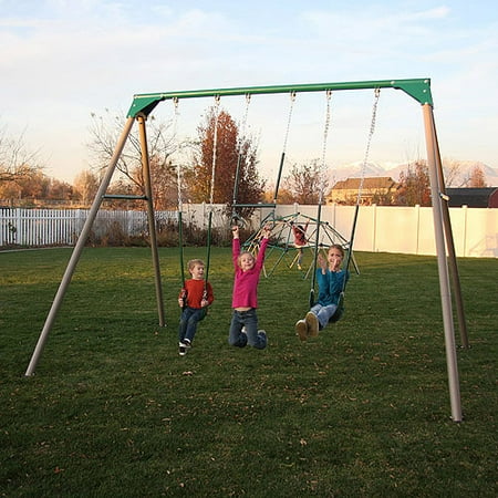 Lifetime 10-Foot Metal Deluxe Swing Set, Earthtone,