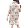 thumbnail image 4 of Tiijoy Toddler Girls Silk Pajamas Cartoon Bear Print Short Sleeve Top Shorts Cute Nightwear, 4 of 4