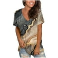 thumbnail image 6 of Women's Fashion Printed Camisole Short Sleeve T-shirt Loose Tank V-Neck Tops, 6 of 6
