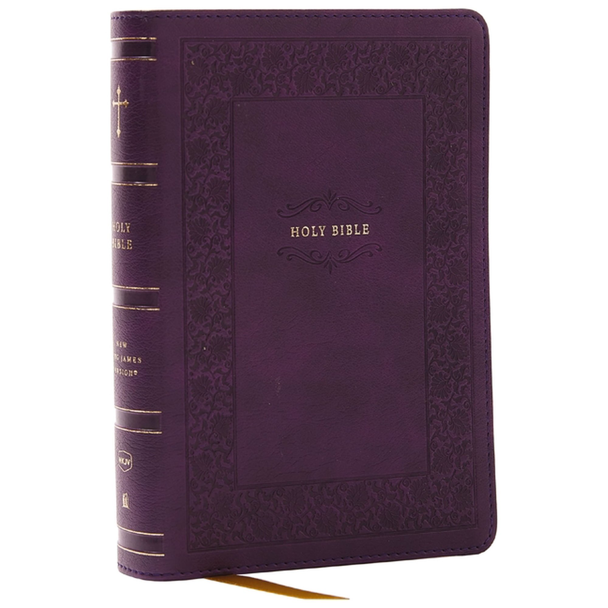 NKJV Compact Paragraph-Style Bible W/ 43,000 Cross References, Purple Leathersoft, Red Letter, Comfort Print: Holy Bible, (Hardcover)