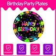 thumbnail image 2 of EVYIENEN 50 Pcs Neon Party Plates,7inch AFN1Let Glow Birthday Party Supplies Disposable Paper Plates,Glow in the Dark Theme Decoration for Birthday Baby Shower Party For Kids Birthday Party, 2 of 3