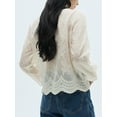 thumbnail image 2 of Womens Embroidered Button Down Shirt Long Sleeve Blouse Casual Top  L, 2 of 7