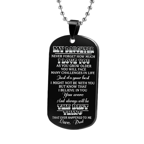 Ausyst Necklaces for Women Stainless Steel Jewelry For My Son's Military Necklace Stainless Steel Lettering Gift Jewelry for Women on Sale Clearance