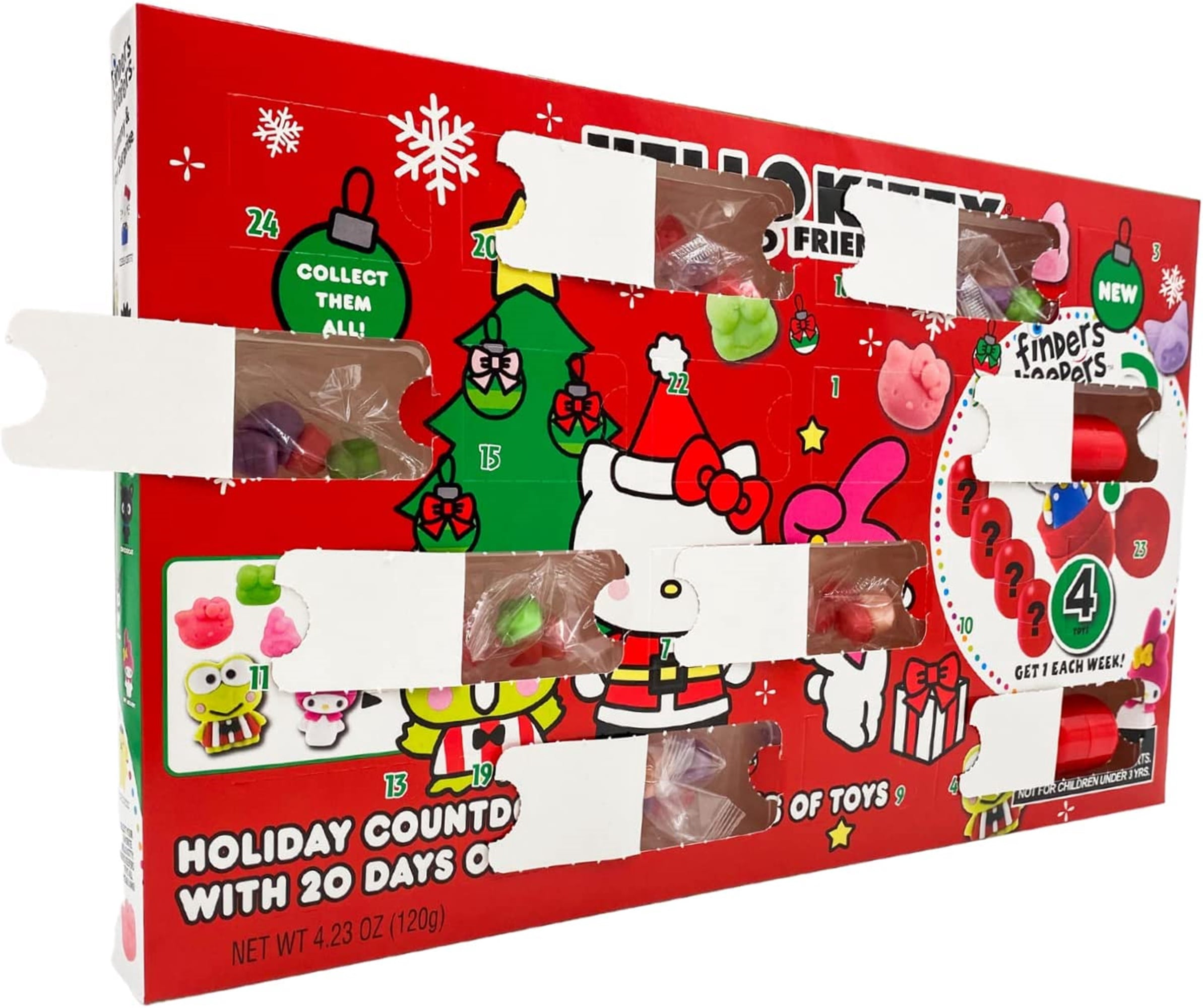 Hello Kitty Finders Keepers Advent Calendar, 2022 Countdown to Christmas  with Gummy Candies and Toys, 24 Days - Walmart.com