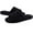 Black, variant on Litfun Open Toe Slippers for Women Comfort Terry Cloth House Slippers Memory Foam Slide Slippers, Grey
